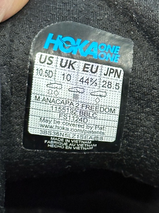 Hoka Anacapa 2 Freedom Hiking Sneakers in Black Size 10.5 main image 8